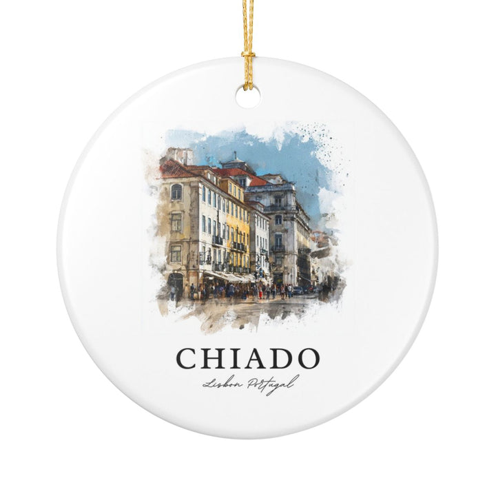 Chiado Lisbon Portugal Ornament: Unique Chiado Lisbon Souvenir, Chiado Lisbon Portugal Xmas Decor, and Authentic Chiado Lisbon Gift