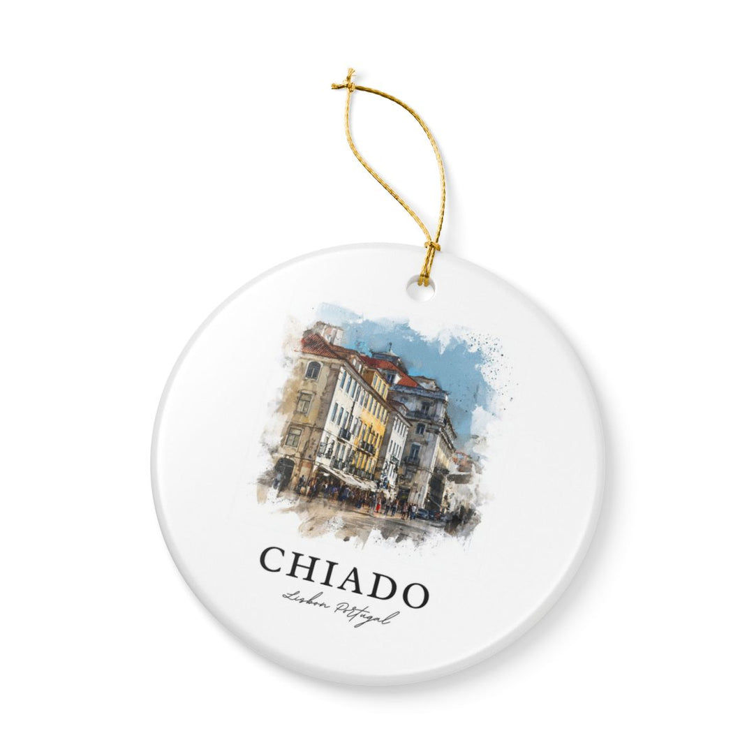 Chiado Lisbon Portugal Ornament: Unique Chiado Lisbon Souvenir, Chiado Lisbon Portugal Xmas Decor, and Authentic Chiado Lisbon Gift