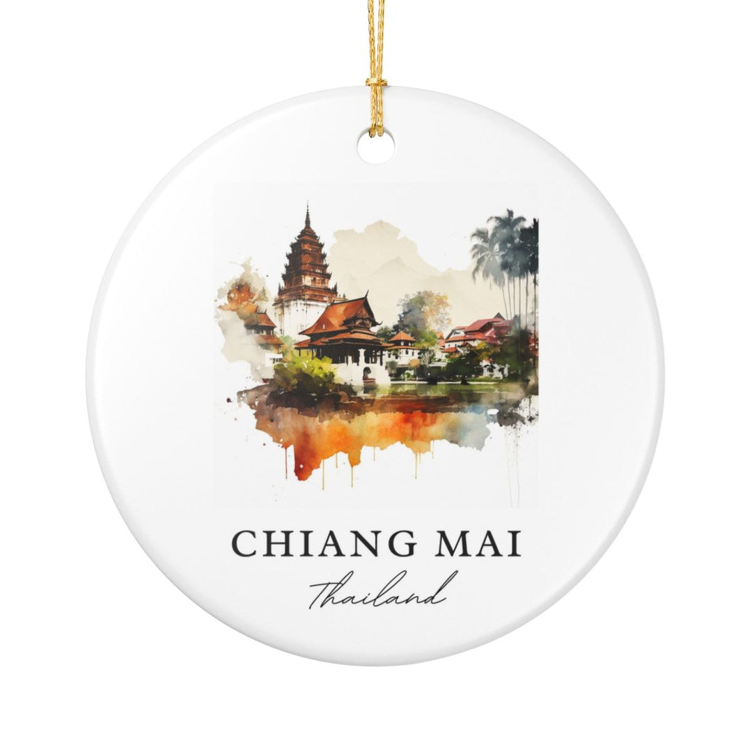 Chiang Mai Thailand Ornament: Unique Chiang Mai Souvenir, Chiang Mai Thailand Xmas Decor, and Authentic Chiang Mai Gift