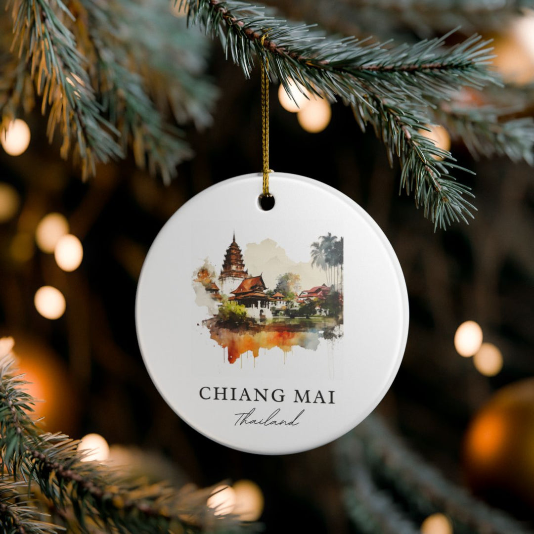 Chiang Mai Thailand Ornament: Unique Chiang Mai Souvenir, Chiang Mai Thailand Xmas Decor, and Authentic Chiang Mai Gift