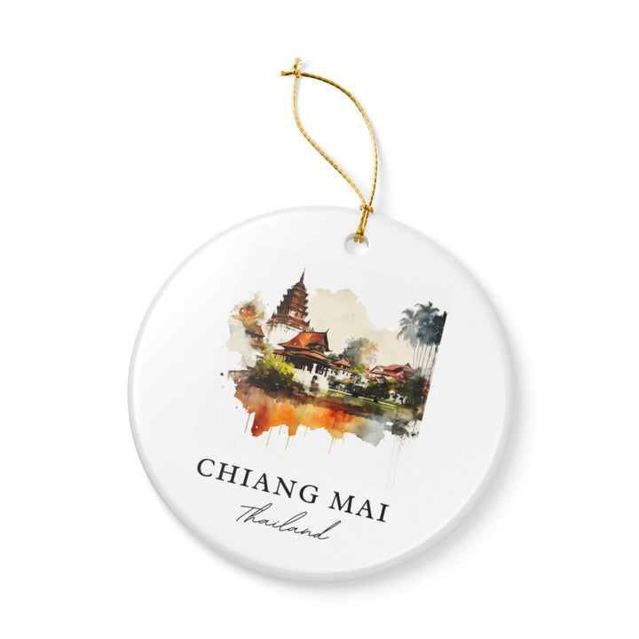 Chiang Mai Thailand Ornament: Unique Chiang Mai Souvenir, Chiang Mai Thailand Xmas Decor, and Authentic Chiang Mai Gift