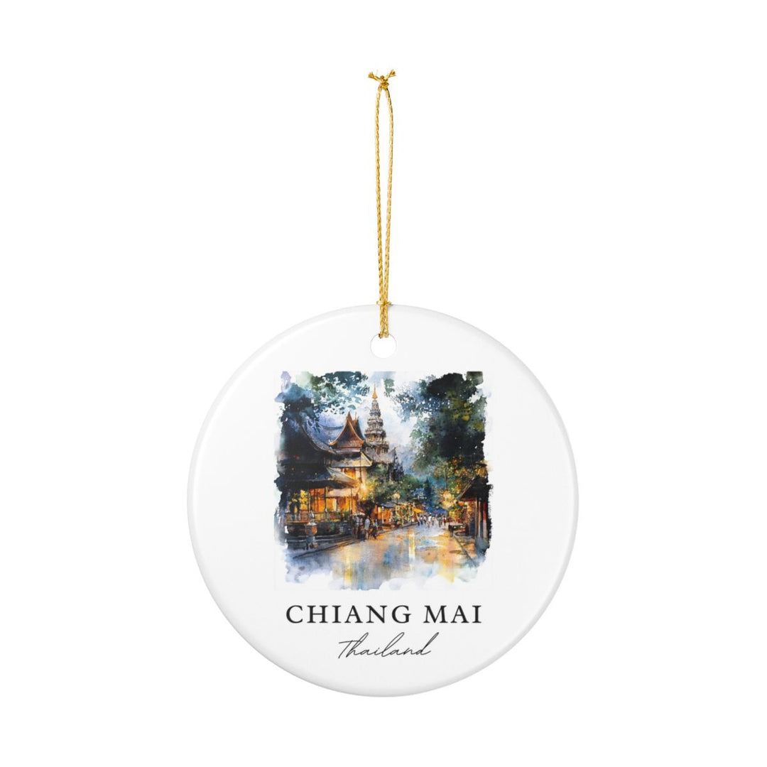 Chiang Mai Thailand Ornament: Unique Chiang Mai Souvenir, Chiang Mai Thailand Xmas Decor, and Authentic Chiang Mai Gift