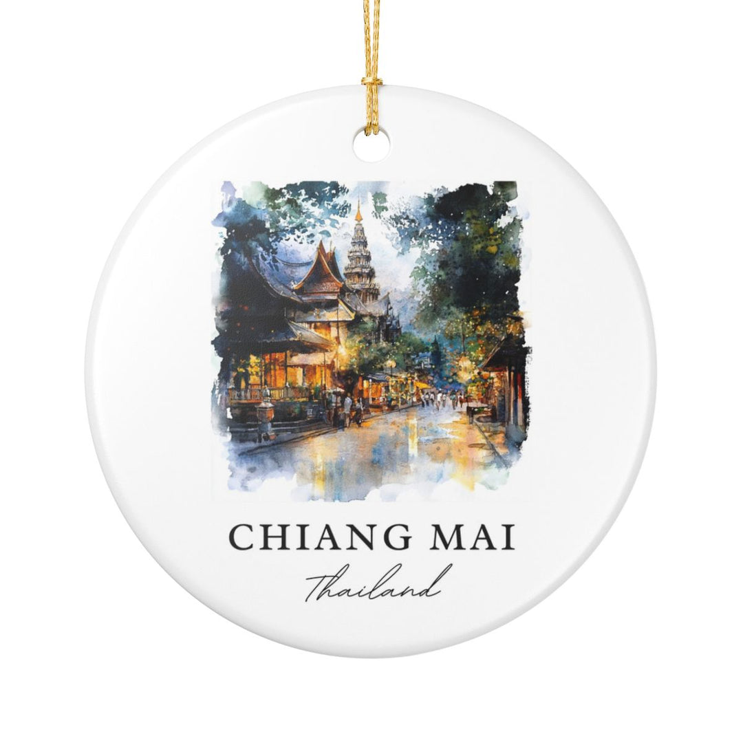 Chiang Mai Thailand Ornament: Unique Chiang Mai Souvenir, Chiang Mai Thailand Xmas Decor, and Authentic Chiang Mai Gift