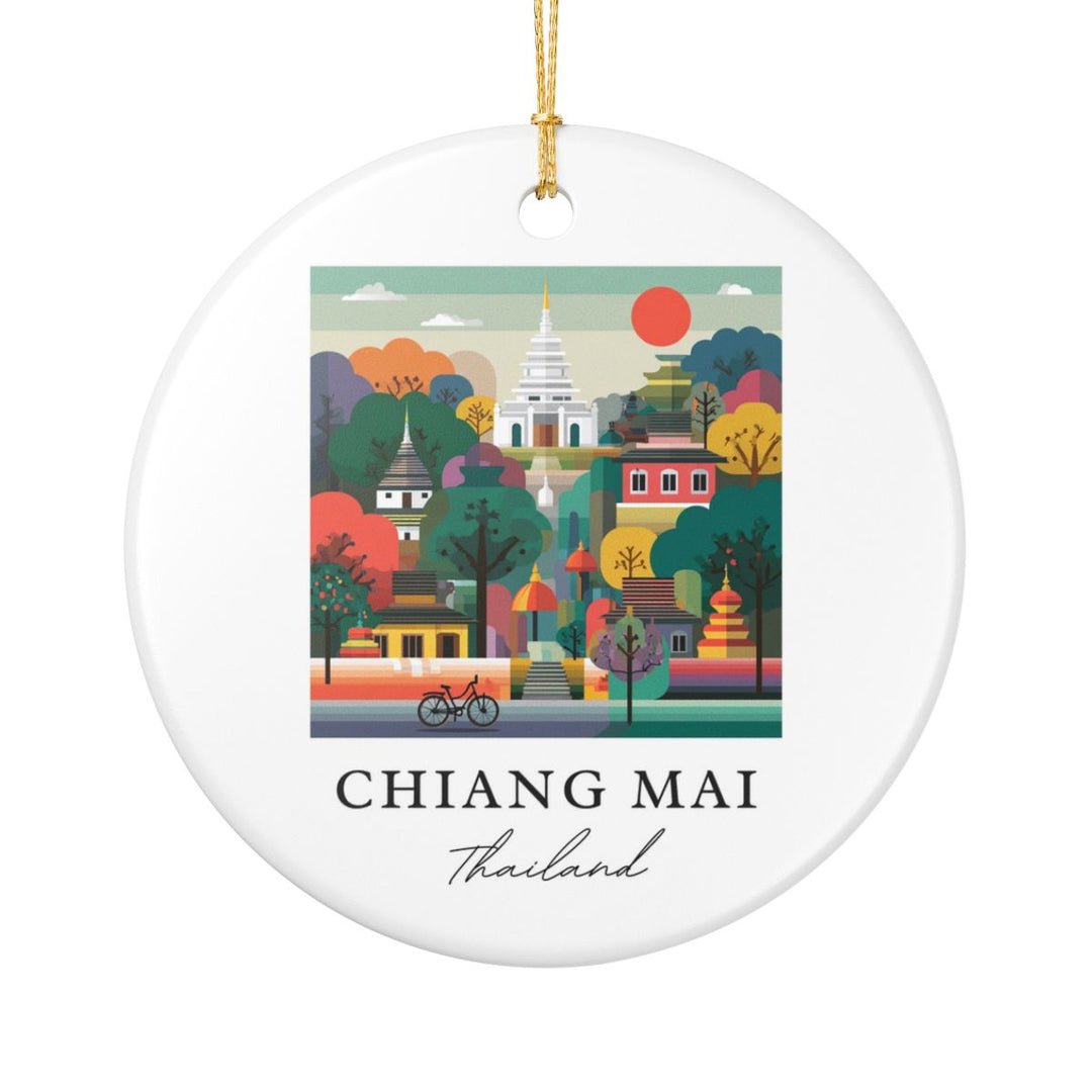 Chiang Mai Thailand Ornament: Unique Chiang Mai Souvenir, Chiang Mai Thailand Xmas Decor, and Authentic Chiang Mai Gift