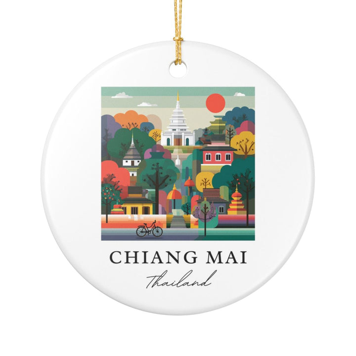 Chiang Mai Thailand Ornament: Unique Chiang Mai Souvenir, Chiang Mai Thailand Xmas Decor, and Authentic Chiang Mai Gift