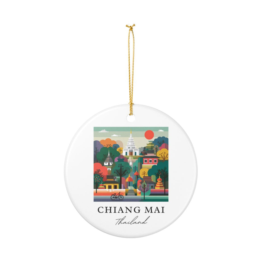 Chiang Mai Thailand Ornament: Unique Chiang Mai Souvenir, Chiang Mai Thailand Xmas Decor, and Authentic Chiang Mai Gift