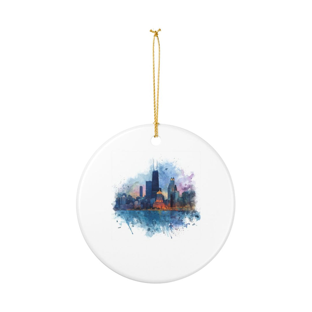 Chicago Illinois Ornament: Unique Chicago Souvenir, Chicago Illinois Xmas Decor, and Authentic Chicago Gift