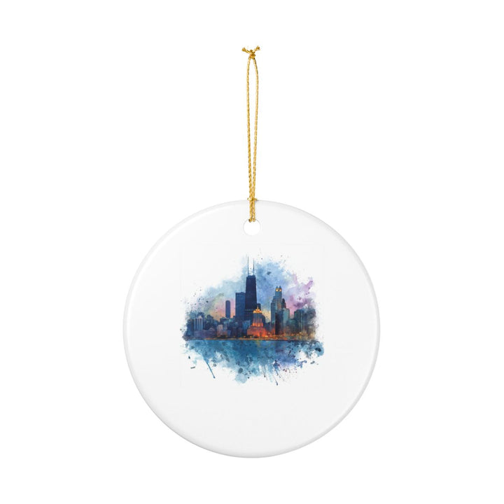 Chicago Illinois Ornament: Unique Chicago Souvenir, Chicago Illinois Xmas Decor, and Authentic Chicago Gift