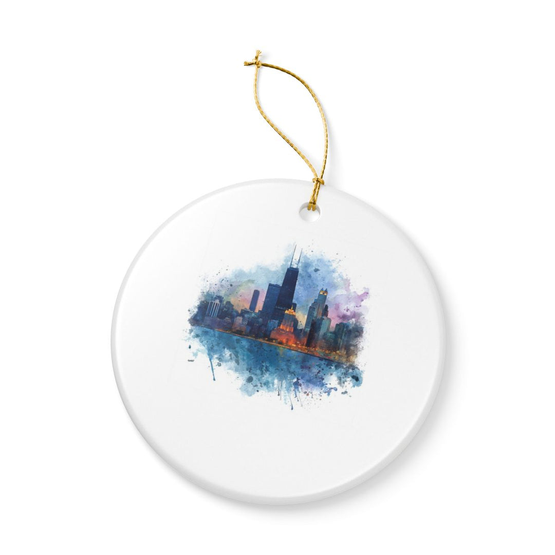 Chicago Illinois Ornament: Unique Chicago Souvenir, Chicago Illinois Xmas Decor, and Authentic Chicago Gift