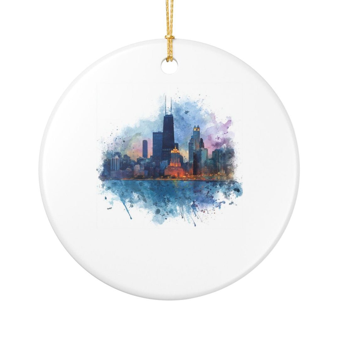 Chicago Illinois Ornament: Unique Chicago Souvenir, Chicago Illinois Xmas Decor, and Authentic Chicago Gift