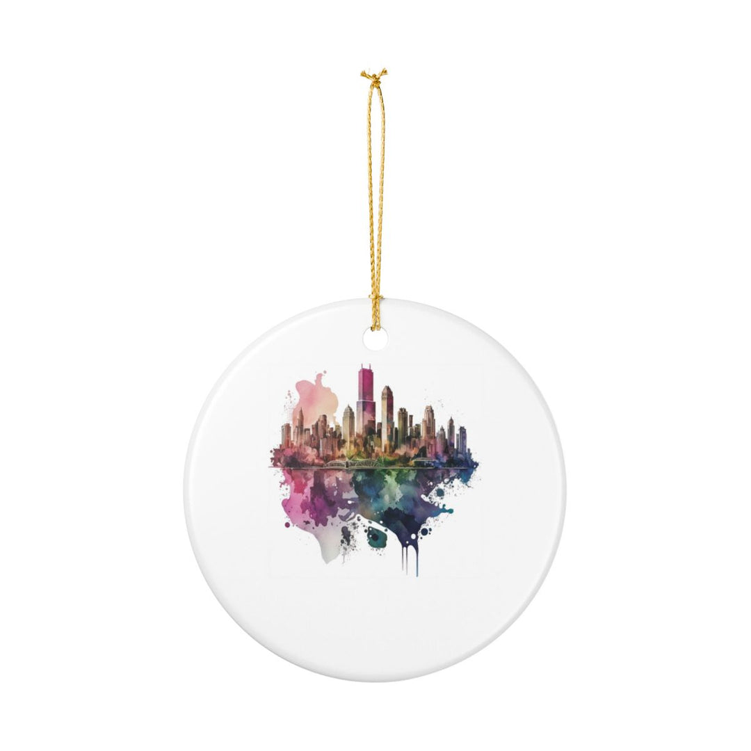 Chicago Illinois Ornament: Unique Chicago Souvenir, Chicago Illinois Xmas Decor, and Authentic Chicago Gift