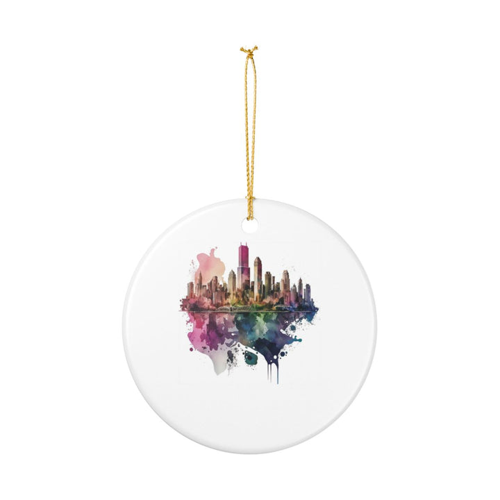 Chicago Illinois Ornament: Unique Chicago Souvenir, Chicago Illinois Xmas Decor, and Authentic Chicago Gift