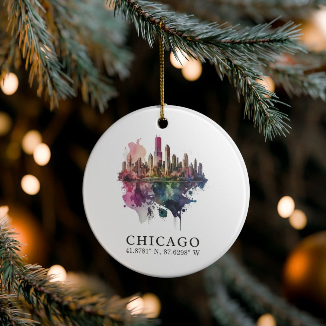 Chicago Illinois Ornament | Christmas Travel Souvenir Gift