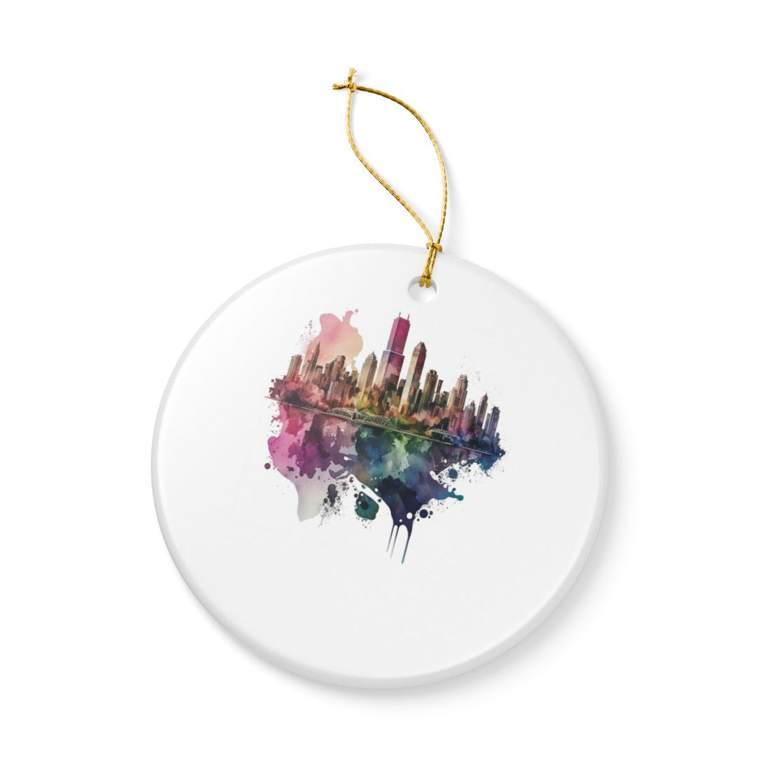 Chicago Illinois Ornament: Unique Chicago Souvenir, Chicago Illinois Xmas Decor, and Authentic Chicago Gift