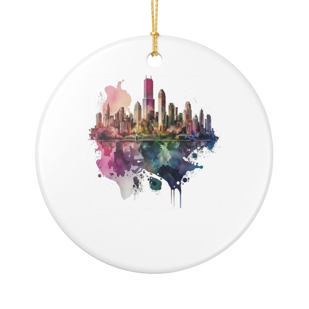 Chicago Illinois Ornament: Unique Chicago Souvenir, Chicago Illinois Xmas Decor, and Authentic Chicago Gift