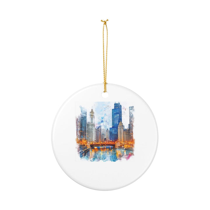 Chicago Illinois Ornament: Unique Chicago Souvenir, Chicago Illinois Xmas Decor, and Authentic Chicago Gift