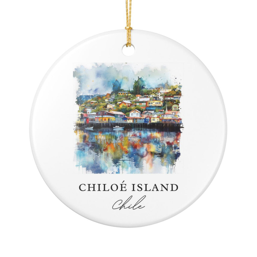 Chiloe Island Chile Ornament: Unique Chiloe Island Souvenir, Chiloe Island Chile Xmas Decor, and Authentic Chiloe Island Gift