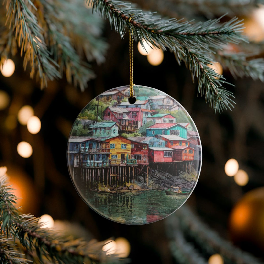 Chiloé Island Chile Ornament: Unique Chiloé Island Souvenir, Chiloé Island Chile Xmas Decor, and Authentic Chiloé Island Gift