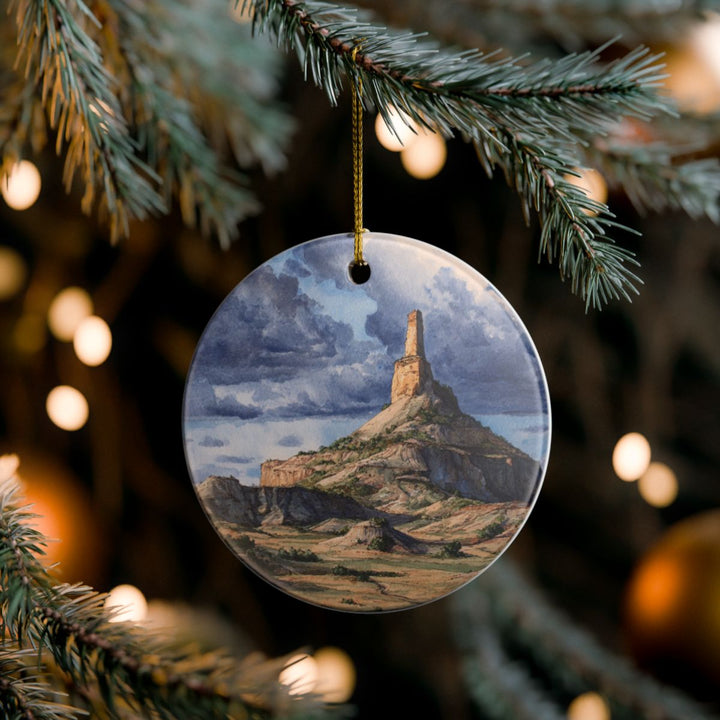 Chimney Rock NC USA Ornament: Unique Chimney Rock Souvenir, Chimney Rock North Carolina Xmas Decor, and Authentic Chimney Rock Gift