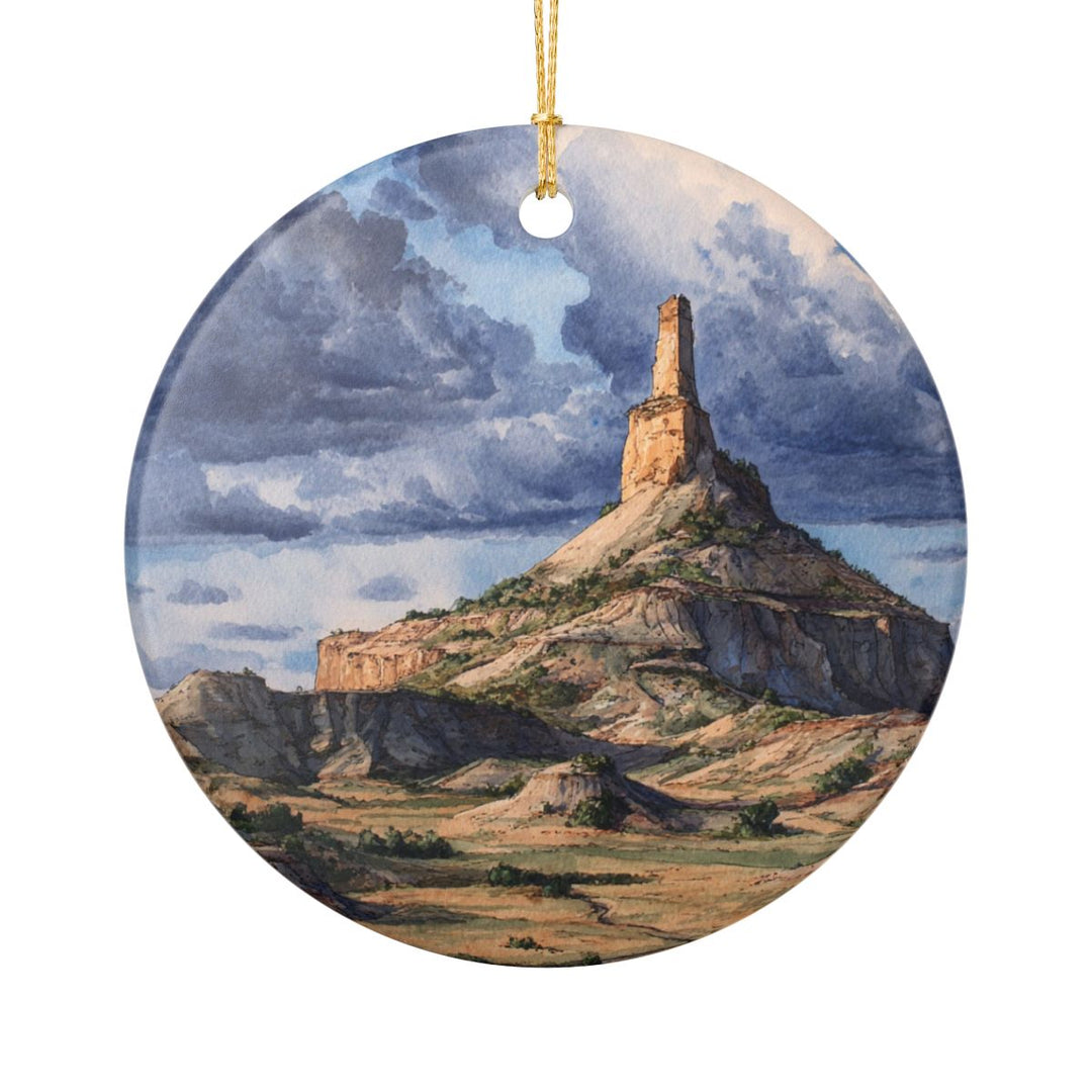 Chimney Rock NC USA Ornament: Unique Chimney Rock Souvenir, Chimney Rock North Carolina Xmas Decor, and Authentic Chimney Rock Gift