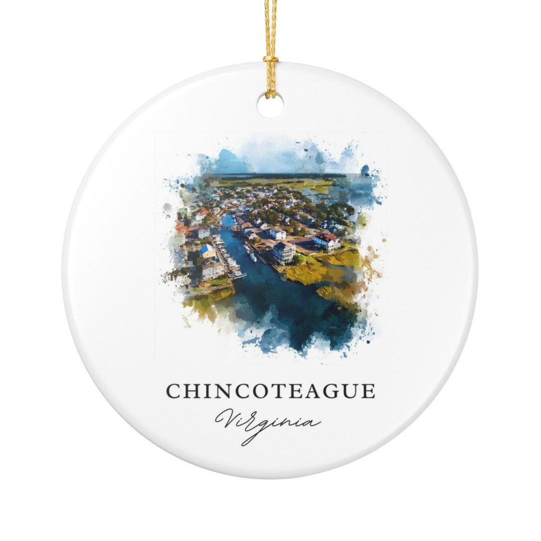 Chincoteague Virginia Ornament: Unique Chincoteague Virginia Souvenir, Chincoteague Virginia Xmas Decor, and Authentic Chincoteague Virginia Gift
