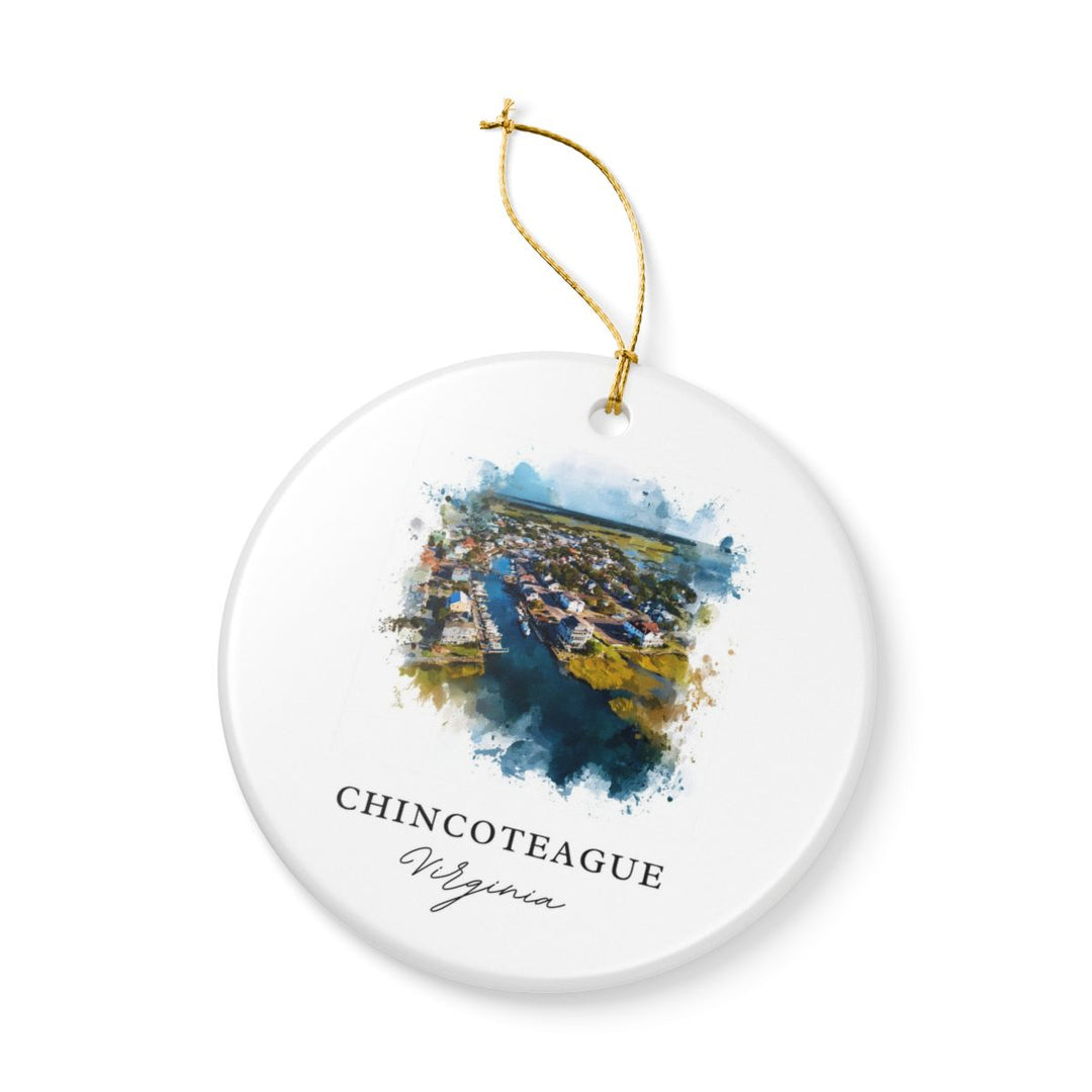 Chincoteague Virginia Ornament: Unique Chincoteague Virginia Souvenir, Chincoteague Virginia Xmas Decor, and Authentic Chincoteague Virginia Gift