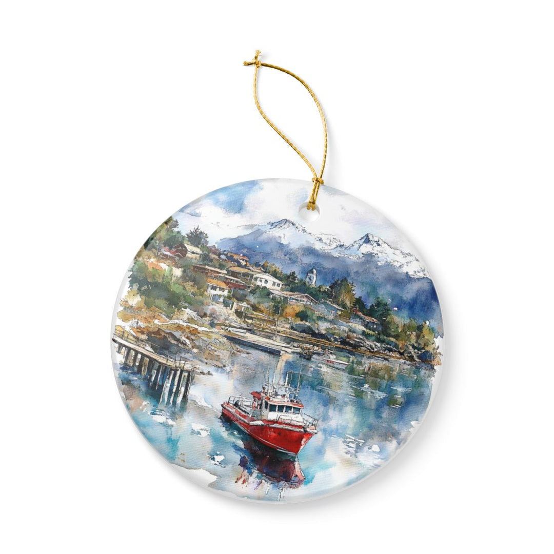 Chonchi Chile Ornament: Unique Chonchi Souvenir, Chonchi Chile Xmas Decor, and Authentic Chonchi Gift