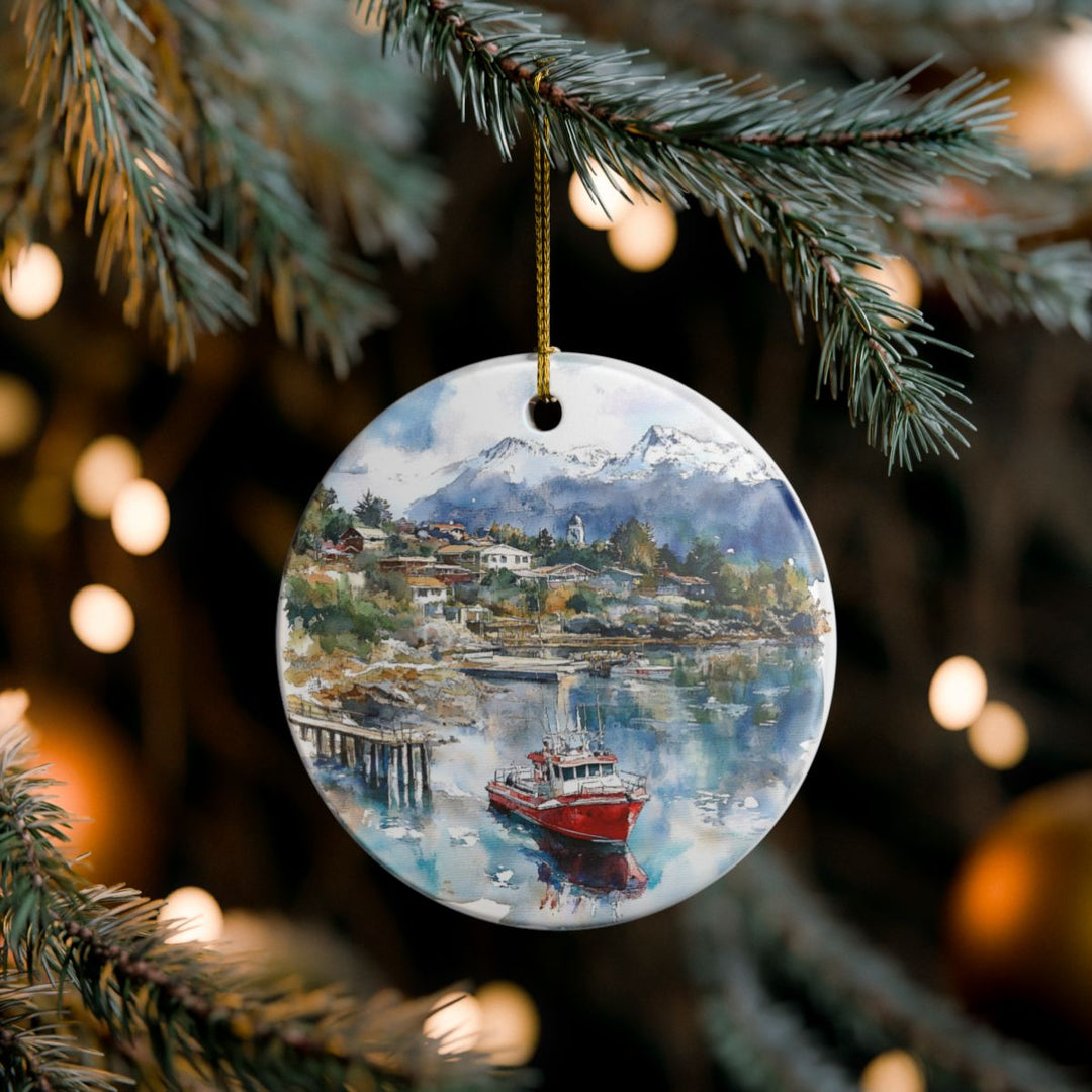 Chonchi Chile Ornament: Unique Chonchi Souvenir, Chonchi Chile Xmas Decor, and Authentic Chonchi Gift