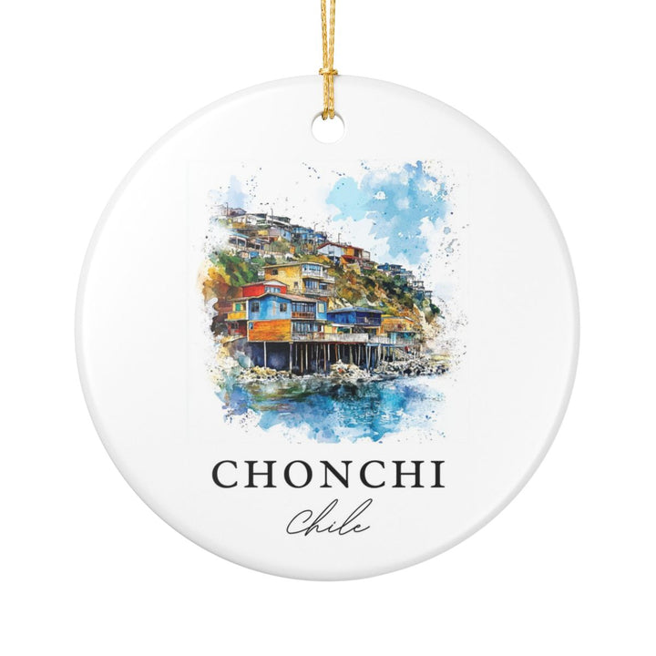 Chonchi Chile Ornament: Unique Chonchi Souvenir, Chonchi Chile Xmas Decor, and Authentic Chonchi Gift
