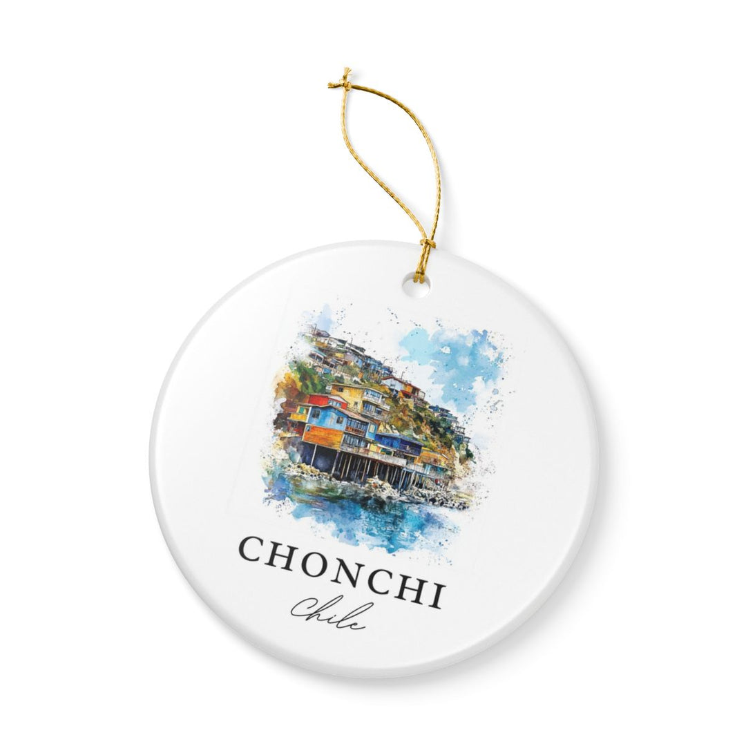 Chonchi Chile Ornament: Unique Chonchi Souvenir, Chonchi Chile Xmas Decor, and Authentic Chonchi Gift