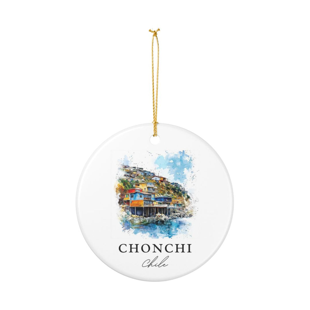 Chonchi Chile Ornament: Unique Chonchi Souvenir, Chonchi Chile Xmas Decor, and Authentic Chonchi Gift