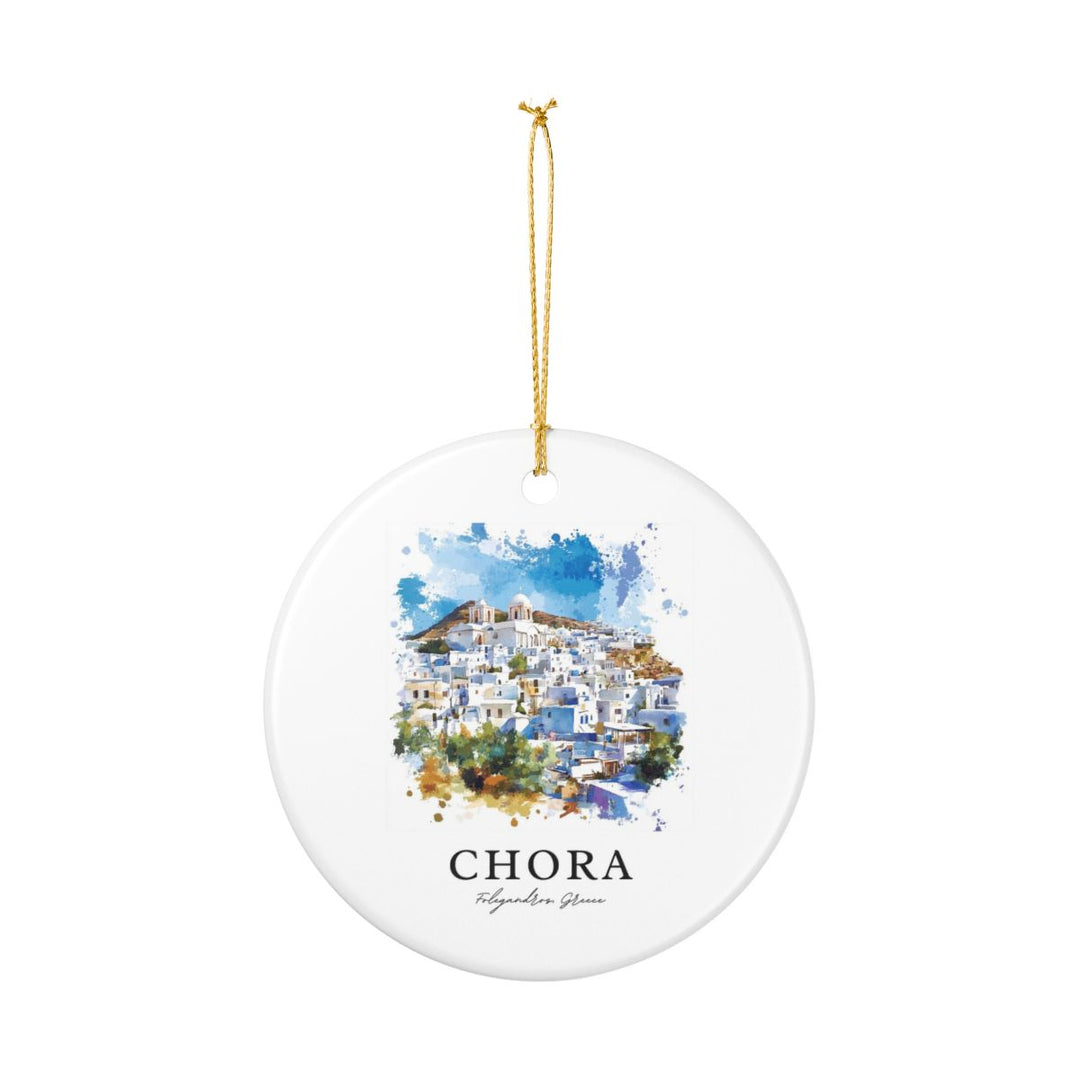 Chora Greece Ornament: Unique Chora Souvenir, Chora Greece Xmas Decor, and Authentic Chora Gift