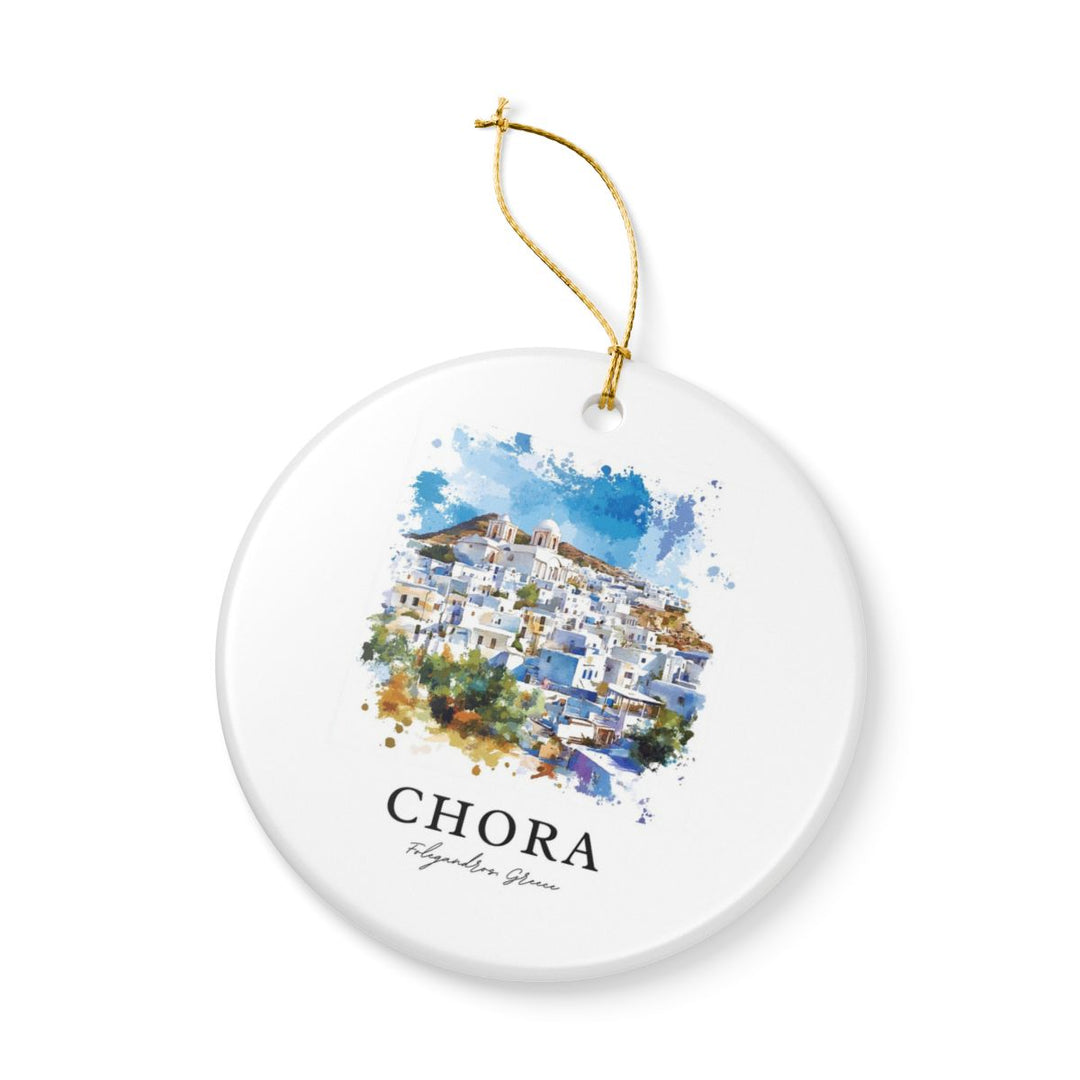 Chora Greece Ornament: Unique Chora Souvenir, Chora Greece Xmas Decor, and Authentic Chora Gift
