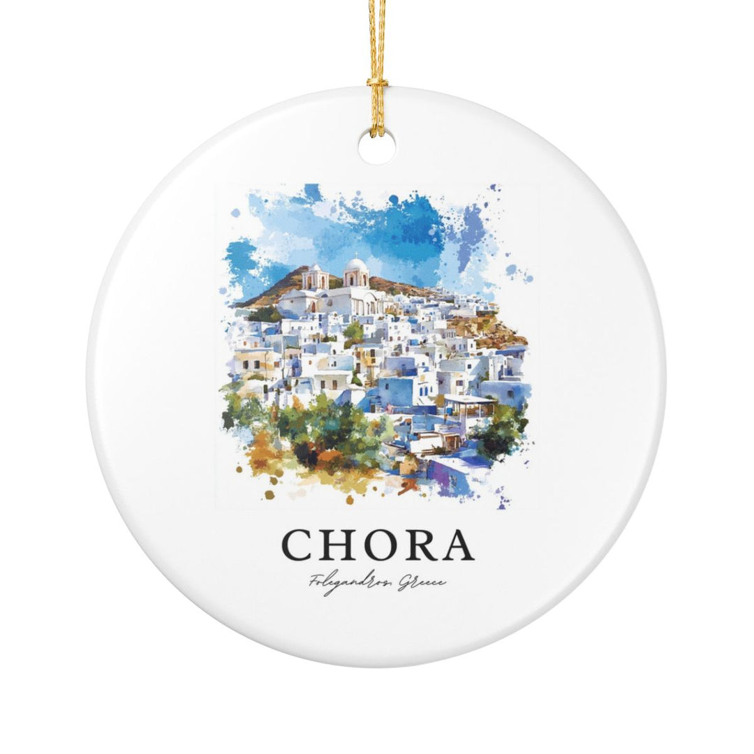 Chora Greece Ornament: Unique Chora Souvenir, Chora Greece Xmas Decor, and Authentic Chora Gift