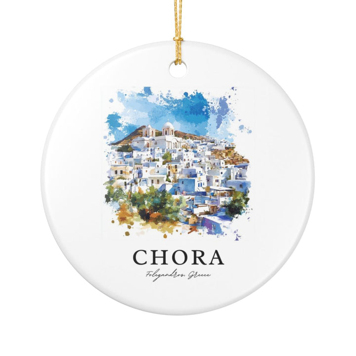 Chora Greece Ornament: Unique Chora Souvenir, Chora Greece Xmas Decor, and Authentic Chora Gift