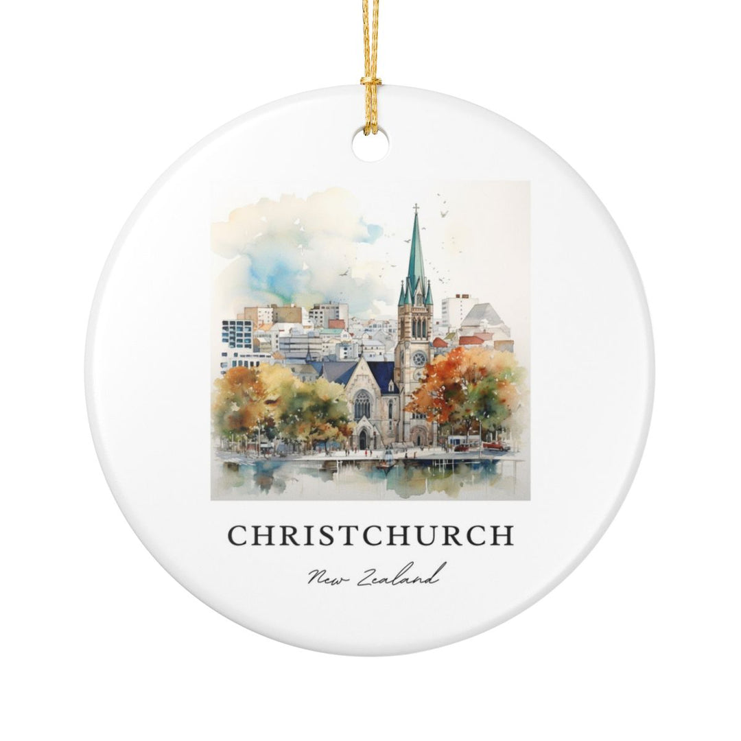 Christchurch New Zealand Ornament: Unique Christchurch Souvenir, Christchurch New Zealand Xmas Decor, and Authentic Christchurch Gift