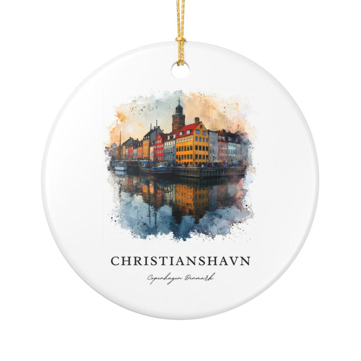 Christianshavn Copenhagen Denmark Ornament: Unique Christianshavn Copenhagen Souvenir, Christianshavn Copenhagen Denmark Xmas Decor, and Authentic Christianshavn Copenhagen Gift