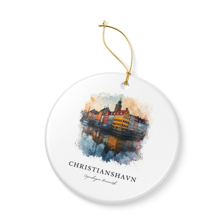 Christianshavn Copenhagen Denmark Ornament: Unique Christianshavn Copenhagen Souvenir, Christianshavn Copenhagen Denmark Xmas Decor, and Authentic Christianshavn Copenhagen Gift