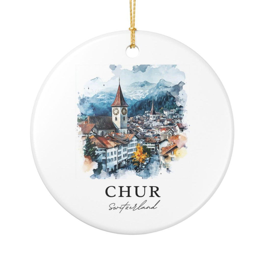 Chur Ornament: Unique Chur Souvenir, Chur Xmas Decor, and Authentic Chur Gift