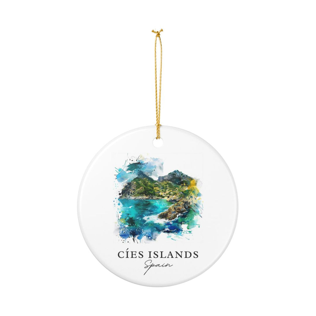Cíes Islands Spain Ornament: Unique Cíes Islands Souvenir, Cíes Islands Spain Xmas Decor, and Authentic Cíes Islands Gift