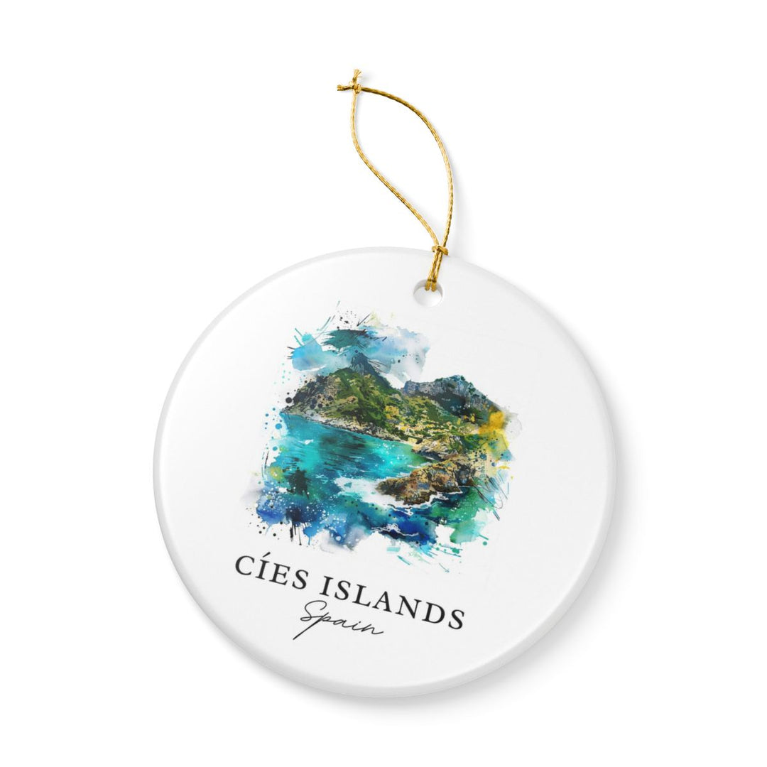 Cíes Islands Spain Ornament: Unique Cíes Islands Souvenir, Cíes Islands Spain Xmas Decor, and Authentic Cíes Islands Gift