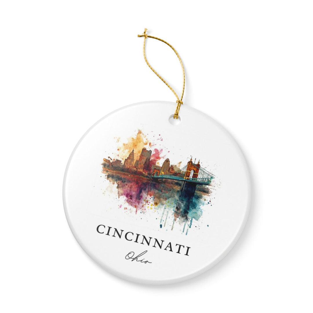 Cincinnati OH Ornament: Unique Cincinnati Souvenir, Cincinnati Ohio Xmas Decor, and Authentic Cincinnati Gift