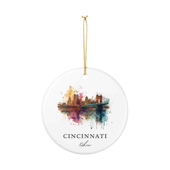 Cincinnati OH Ornament: Unique Cincinnati Souvenir, Cincinnati Ohio Xmas Decor, and Authentic Cincinnati Gift