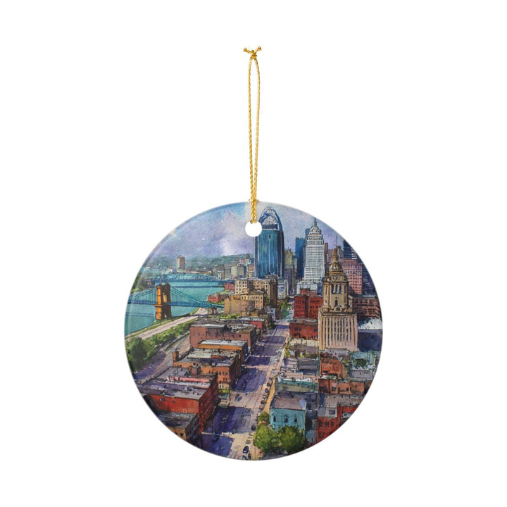 Cincinnati Ohio USA Ornament: Unique Cincinnati Souvenir, Cincinnati Ohio Xmas Decor, and Authentic Cincinnati Gift