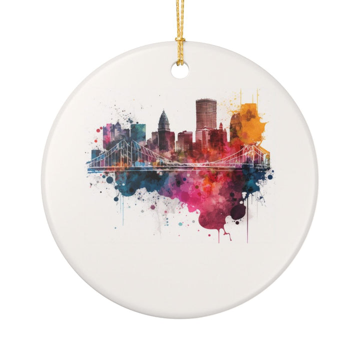 Cincinnati OH USA Ornament: Unique Cincinnati Souvenir, Cincinnati Ohio Xmas Decor, and Authentic Cincinnati Gift