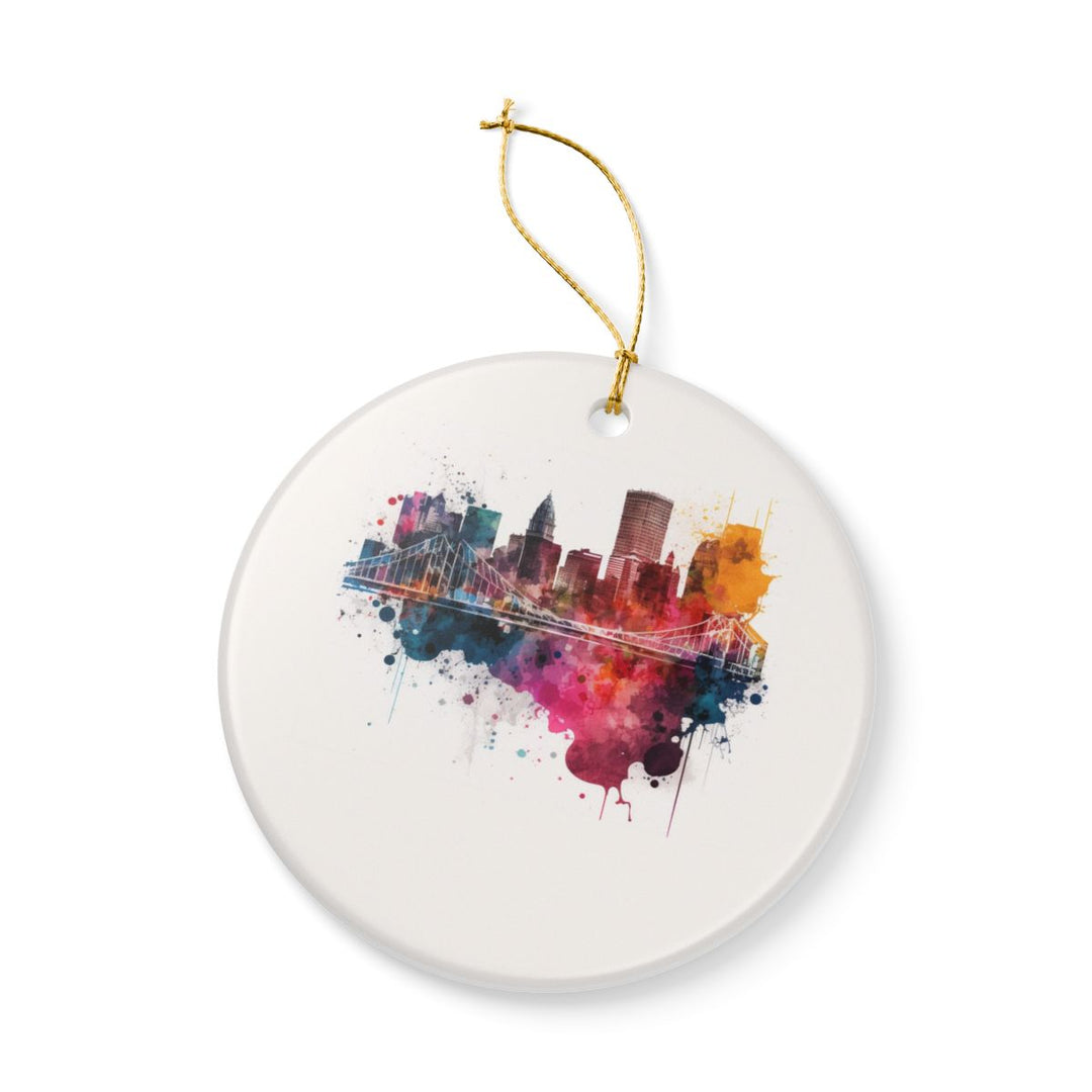 Cincinnati OH USA Ornament: Unique Cincinnati Souvenir, Cincinnati Ohio Xmas Decor, and Authentic Cincinnati Gift