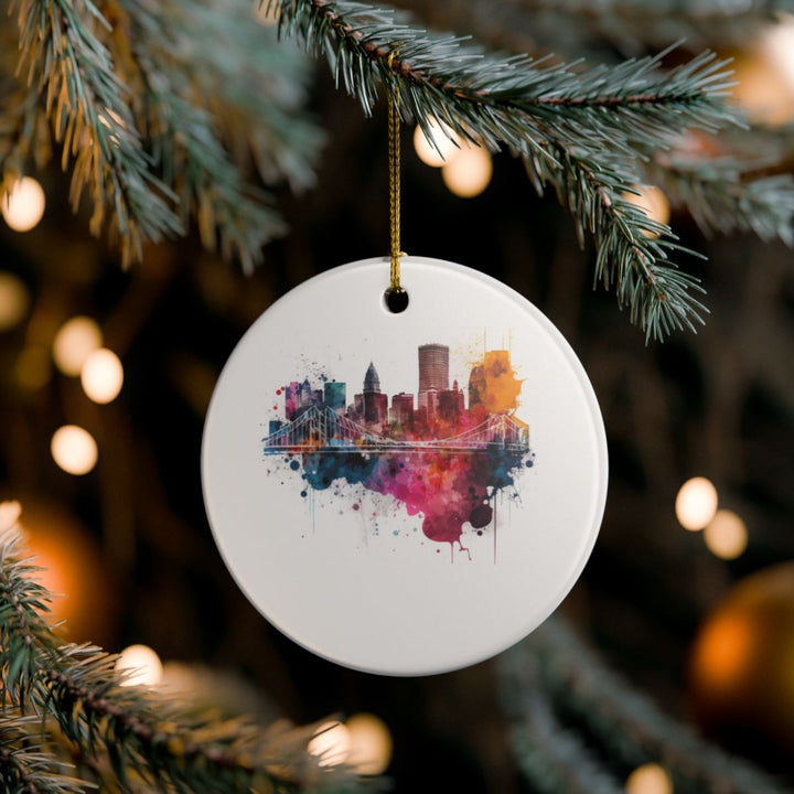 Cincinnati OH USA Ornament: Unique Cincinnati Souvenir, Cincinnati Ohio Xmas Decor, and Authentic Cincinnati Gift