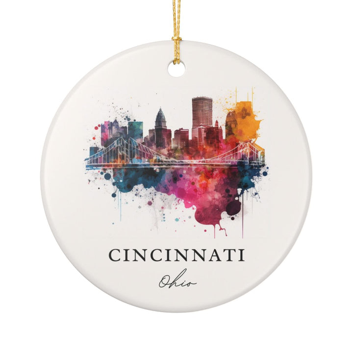 Cincinnati OH USA Ornament: Unique Cincinnati Souvenir, Cincinnati Ohio Xmas Decor, and Authentic Cincinnati Gift