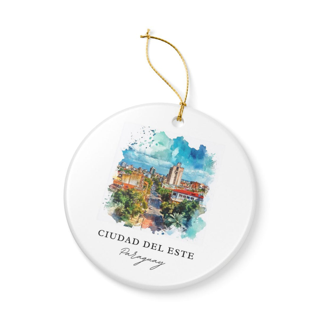 Ciudad del Este Paraguay Ornament: Unique Ciudad del Este Paraguay Souvenir, Ciudad del Este Paraguay Xmas Decor, and Authentic Ciudad del Este Paraguay Gift