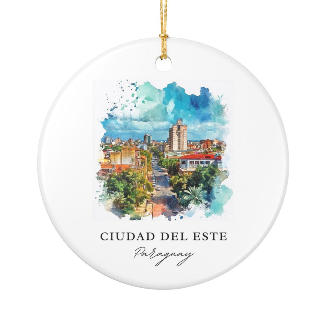 Ciudad del Este Paraguay Ornament: Unique Ciudad del Este Paraguay Souvenir, Ciudad del Este Paraguay Xmas Decor, and Authentic Ciudad del Este Paraguay Gift